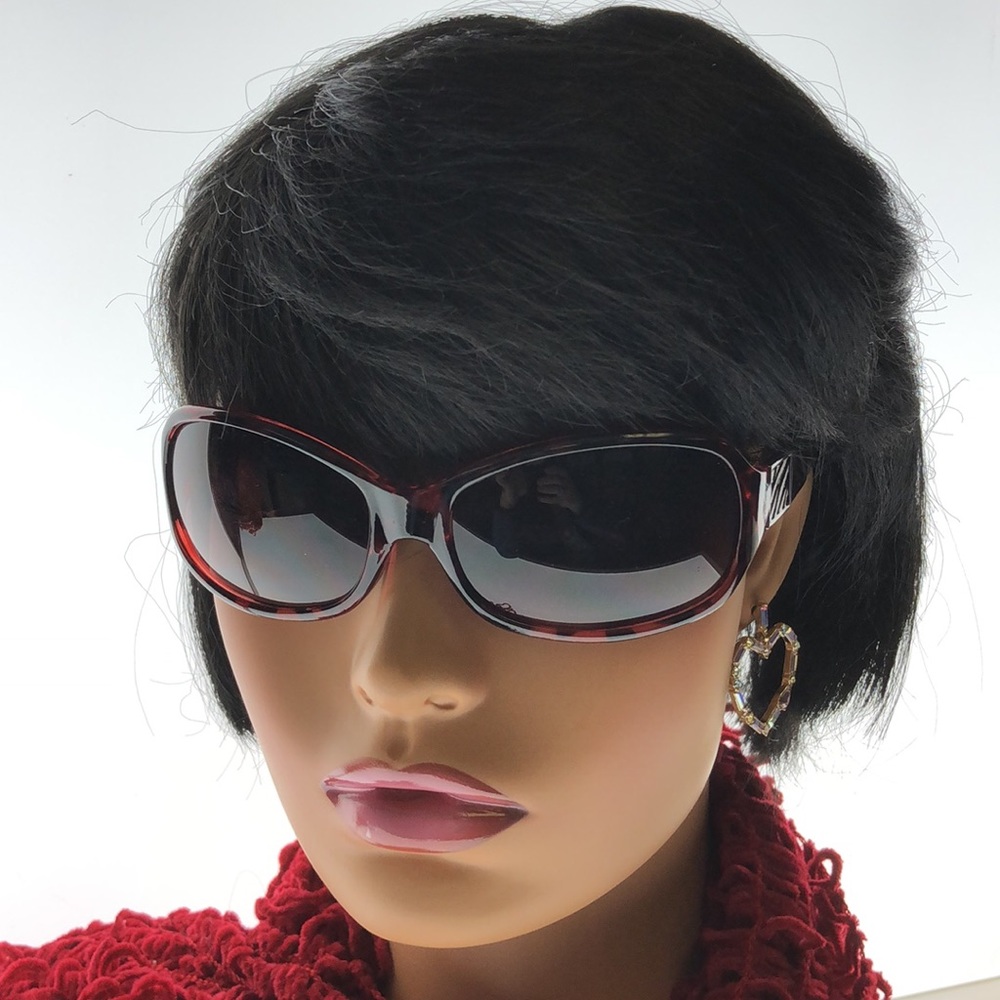 Oleg Cassini Red Oval Tortoise Shell Frame And Me… - image 7